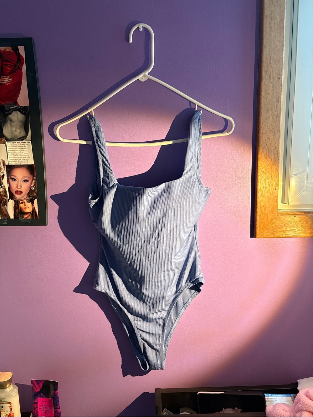 Baby Blue Back-Less One Piece Swimsuit